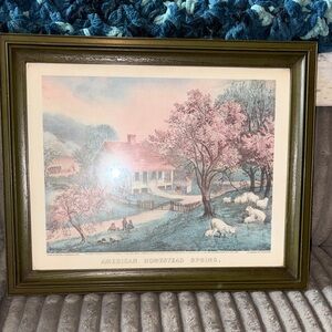 Framed American Homestead Spring Print